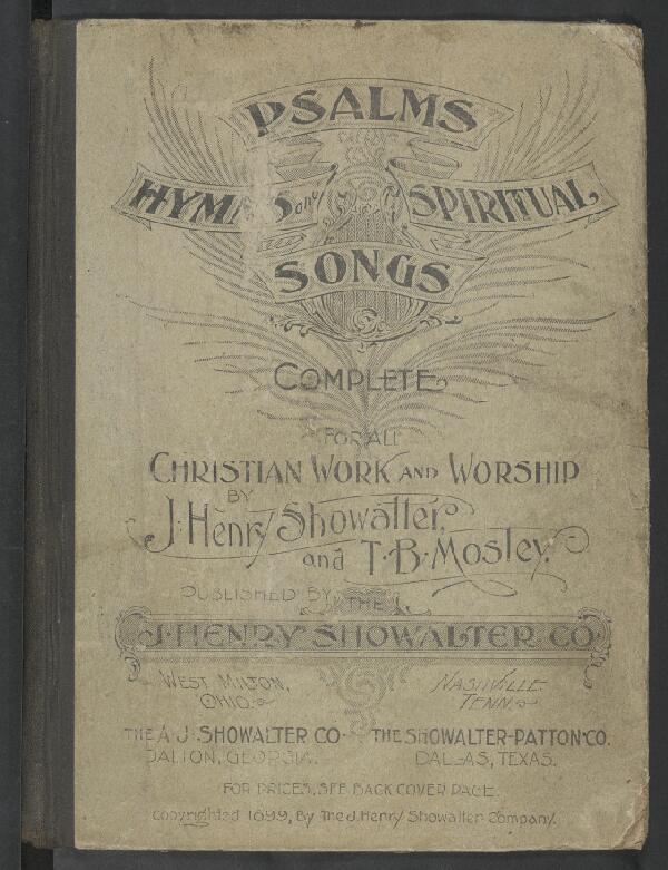First page of Psalms Hymns and Spiritual Songs Complete