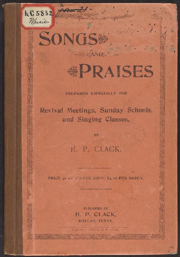 First page of Songs and Praises