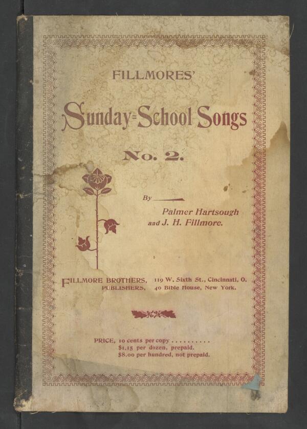 First page of Fillmores' Sunday-School Songs No. 2