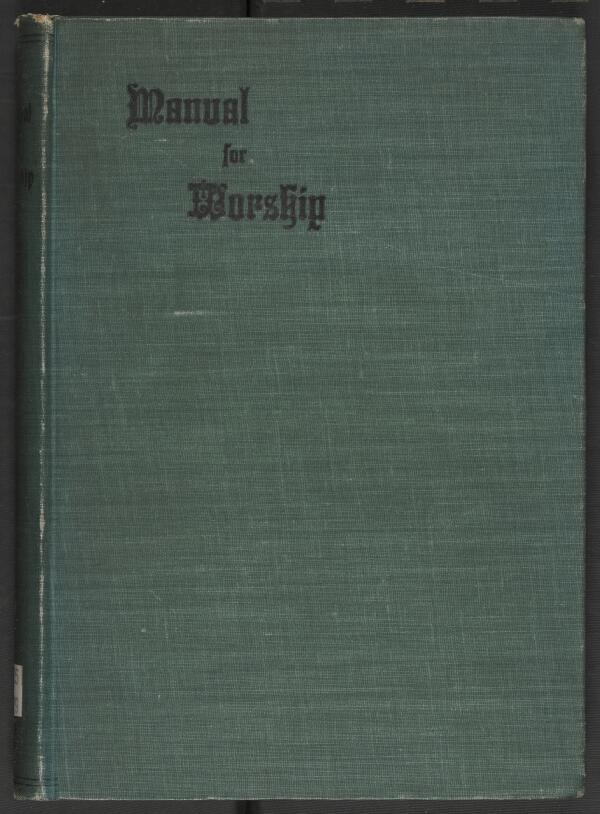 First page of A Manual for Worship
