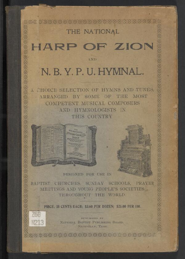 First page of The National Harp of Zion and B. Y. P. U. Hymnal