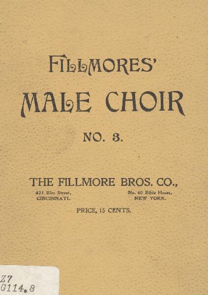 First page of Fillmores' Male Choir No. 3