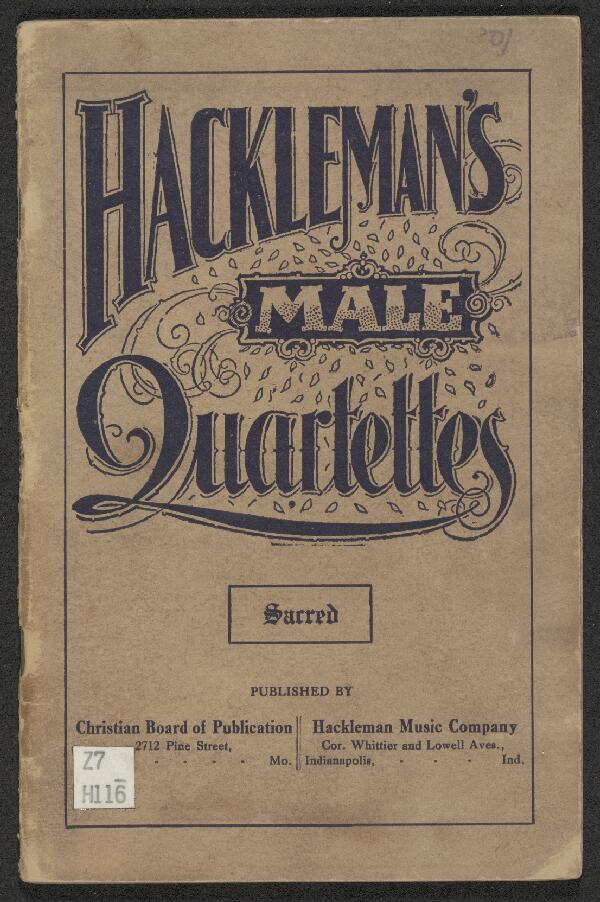 First page of Hackleman's Male Quartets