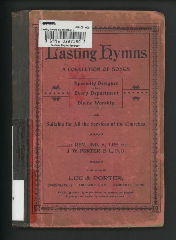 First page of Lasting Hymns