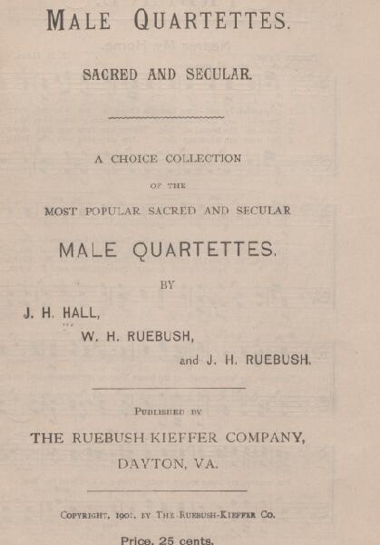First page of Male Quartettes
