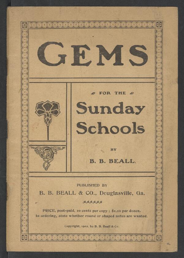 First page of Gems for the Sunday-Schools
