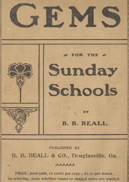 First page of Gems for the Sunday-Schools