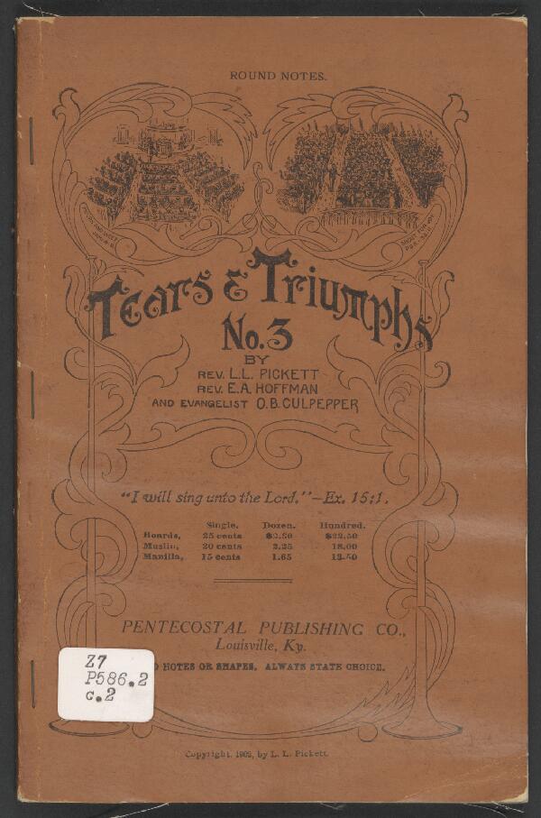 First page of Tears and Triumphs No. 3