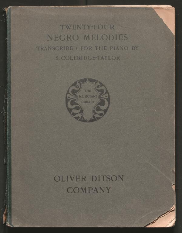 First page of Twenty-Four Negro Melodies