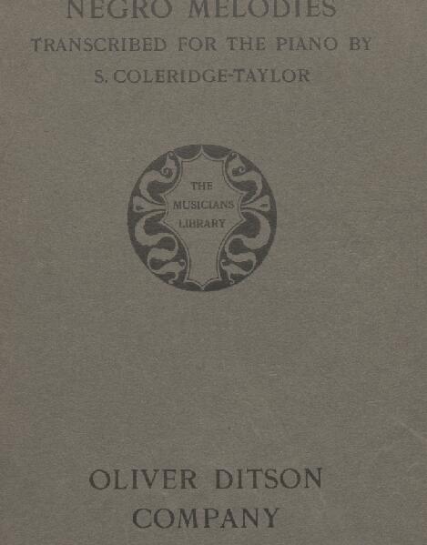 First page of Twenty-Four Negro Melodies