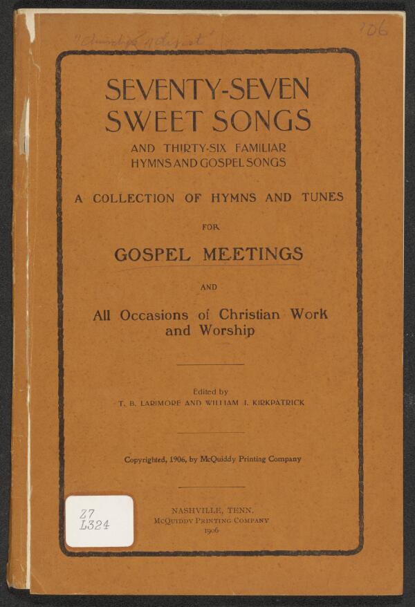 First page of Seventy-seven Sweet Songs