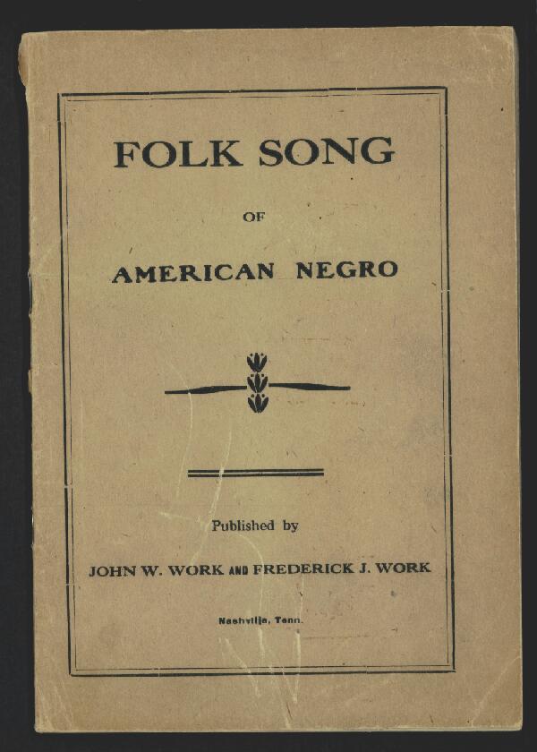 First page of Folk Songs of the American Negro