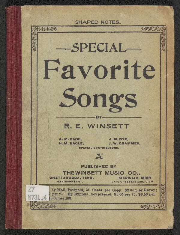 First page of Special Favorite Songs