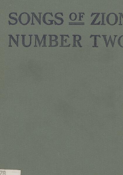 First page of Songs of Zion No. 2