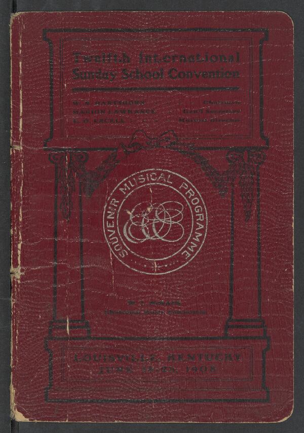 First page of Twelfth International Sunday School Convention