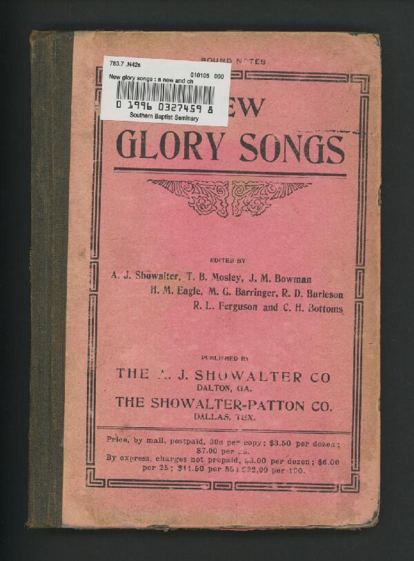 First page of New Glory Songs