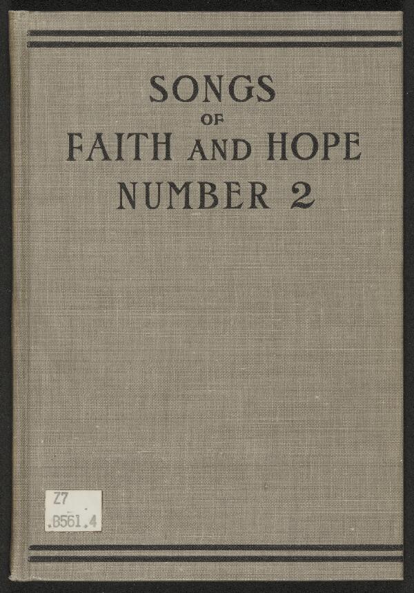 First page of Songs of Faith and Hope No. 2