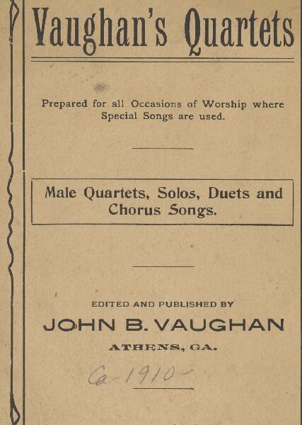 First page of Vaughan's Quartets