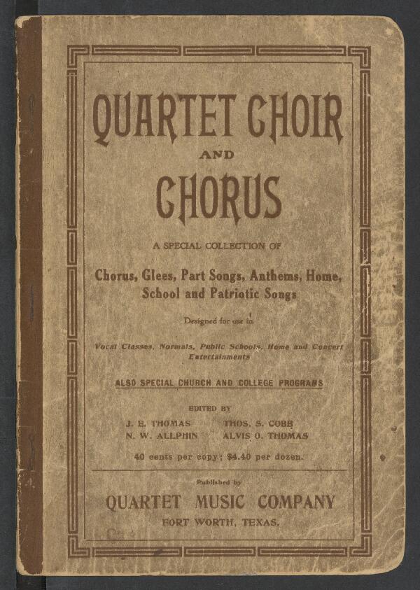 First page of Quartet Choir and Chorus