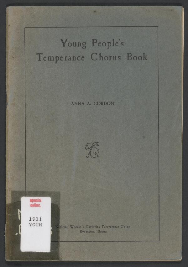 First page of Young People's Temperance Chorus Book