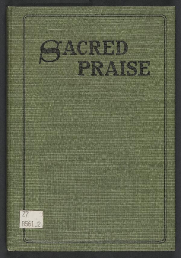 First page of Sacred Praise