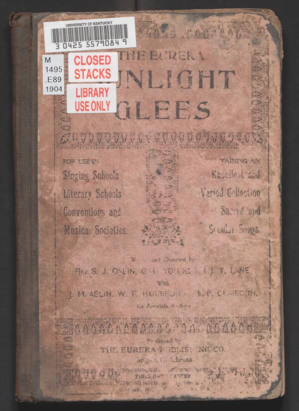 First page of The Eureka Sunlight Glees