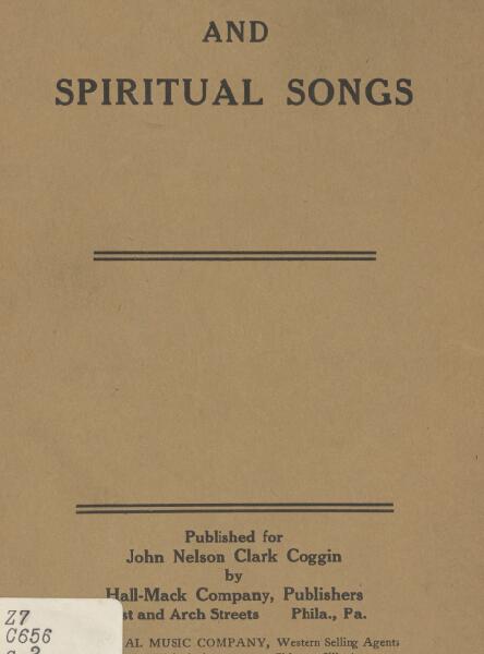 First page of Plantation Melodies and Spiritual Songs