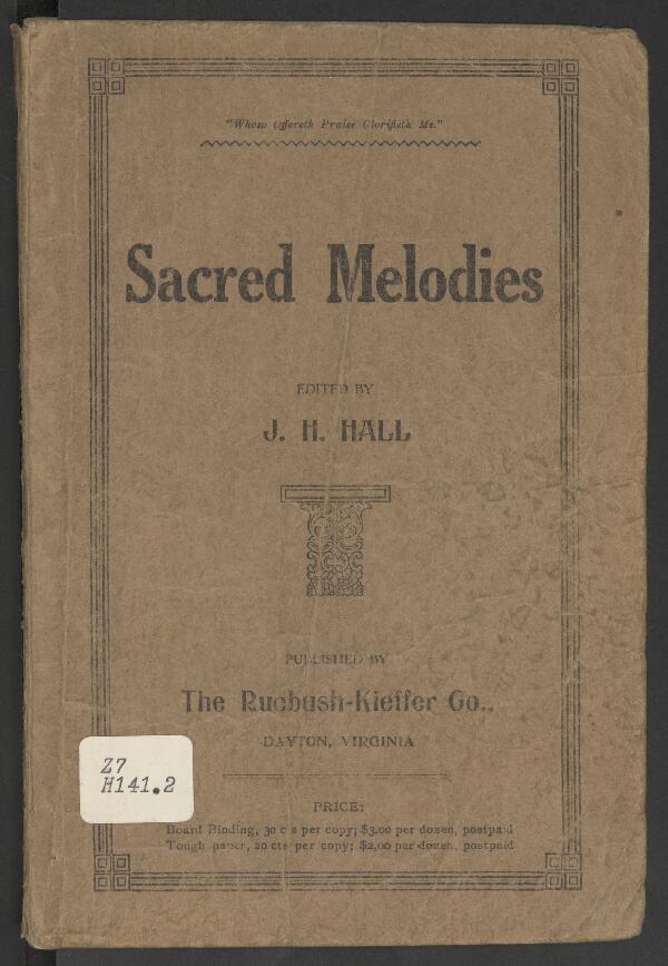 First page of Sacred Melodies