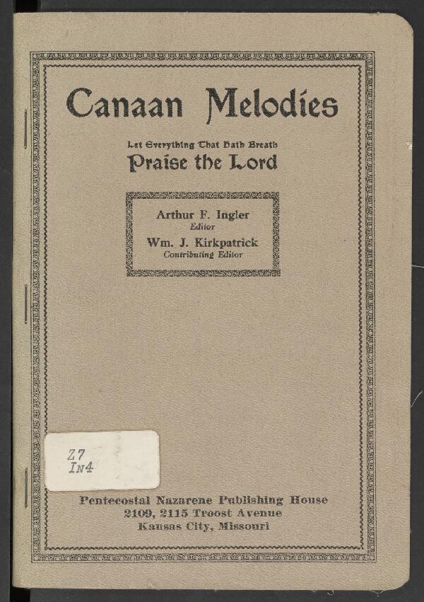 First page of Canaan Melodies