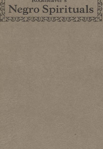 Rodeheaver's Negro Spirituals