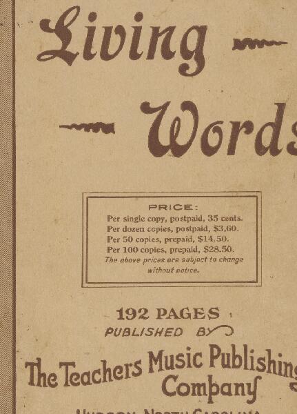 First page of Living Words