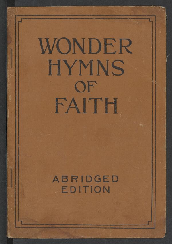 First page of Wonder Hymns of Faith
