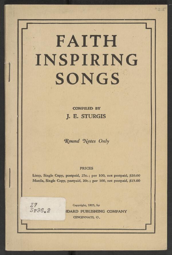 First page of Faith Inspiring Songs