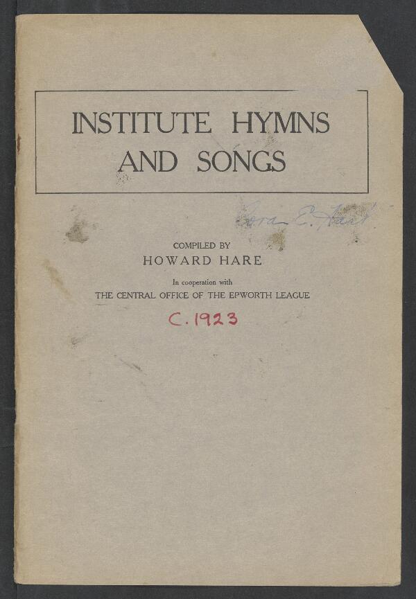 First page of Institute Hymns and Songs