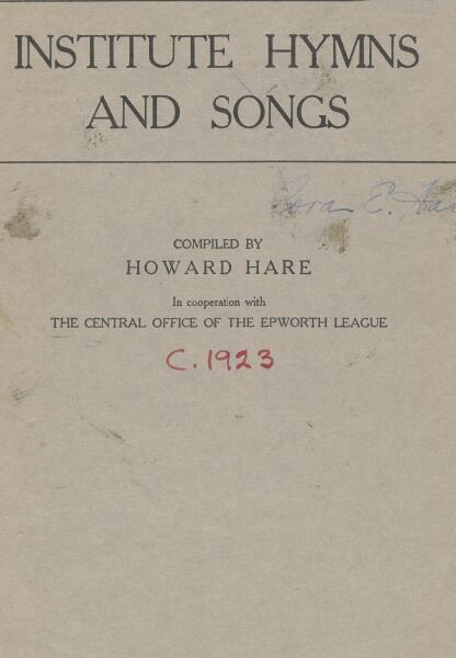 First page of Institute Hymns and Songs