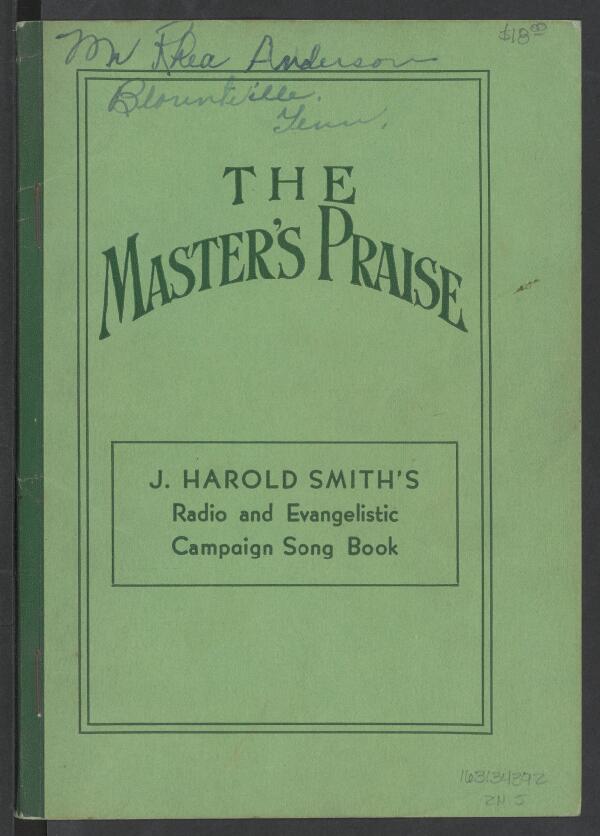 First page of The Master's Praise