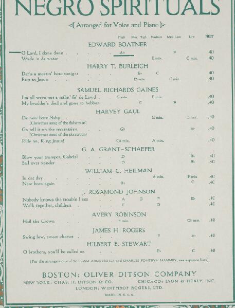 First page of O Lord, I Done Done