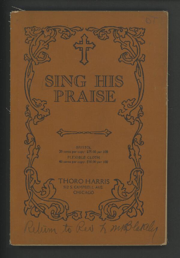 First page of Sing His Praise
