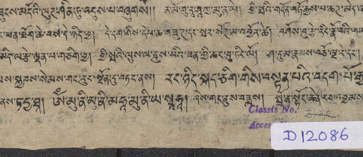 First page of བྱིས་པའི་གླུད་གཟུངས་མདོའི་ལུགས་ཤིན་ཏུ་འདུས་པ། .-བྲིས་མ།