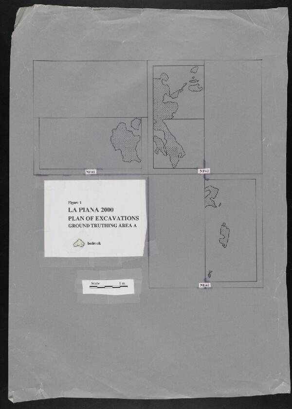 First page of La Piana 2000 Plan of Excavations, Ground Truthing Area A
