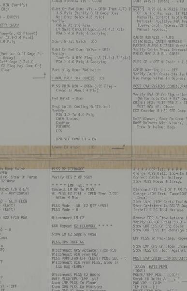First page of Apollo 15 FDF: EVA 1